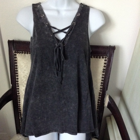 Y2K ROCKIN REPUBLIC BLACK SLEEVELESS BABYDOLL TOP XS - Picture 1 of 4